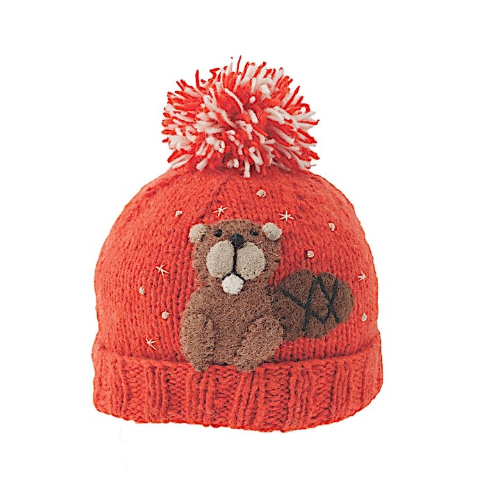 Ambler Kids Toque - Peek-A-Boo - Tomato-Mountain Baby