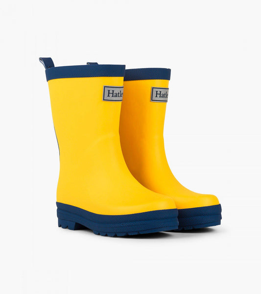 Hatley Rain Boots - Matte Yellow & Navy-Mountain Baby