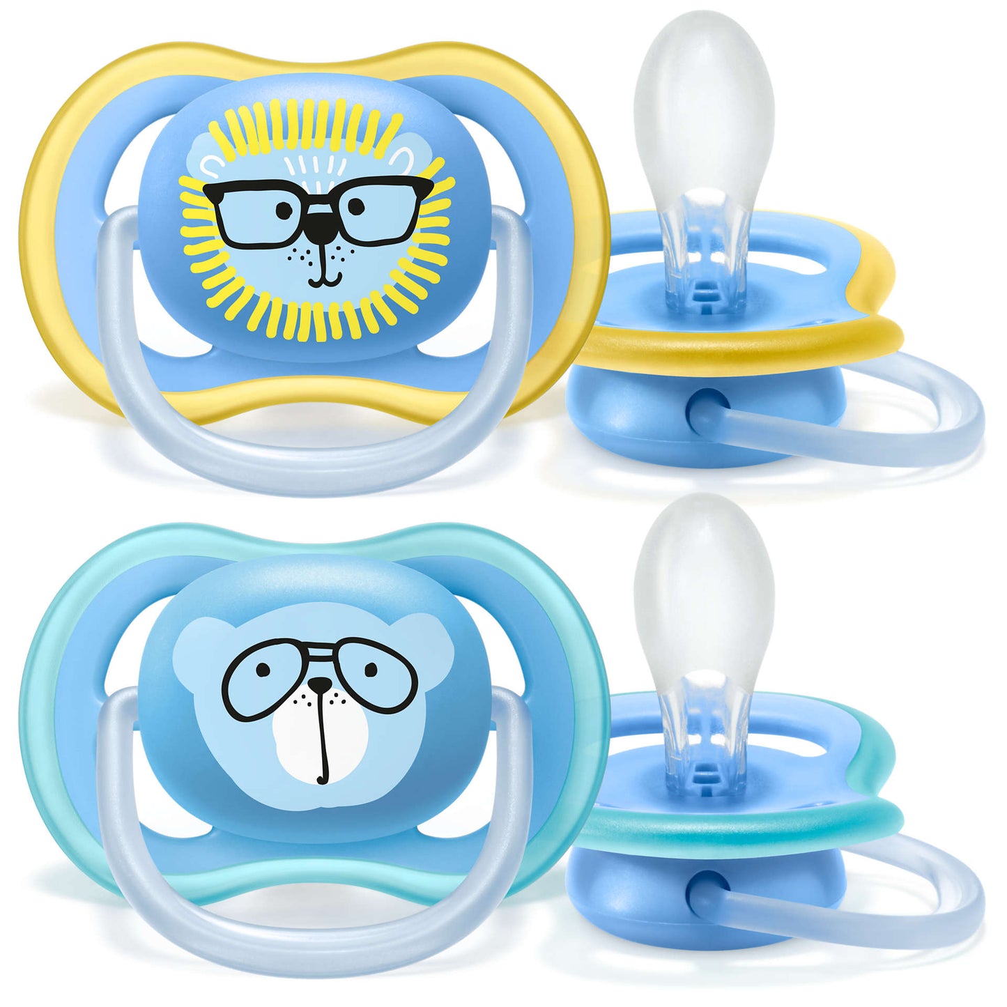 Philips Avent Ultra Air Pacifier - 18M+ - Blue/Yellow - 2pk-Mountain Baby