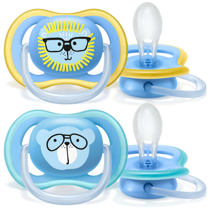 Philips Avent Ultra Air Pacifier - 18M+ - Blue/Yellow - 2pk-Mountain Baby
