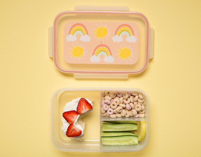ORE Good Lunch Bento Box Divided Container - Rainbows & Sunshine-Mountain Baby