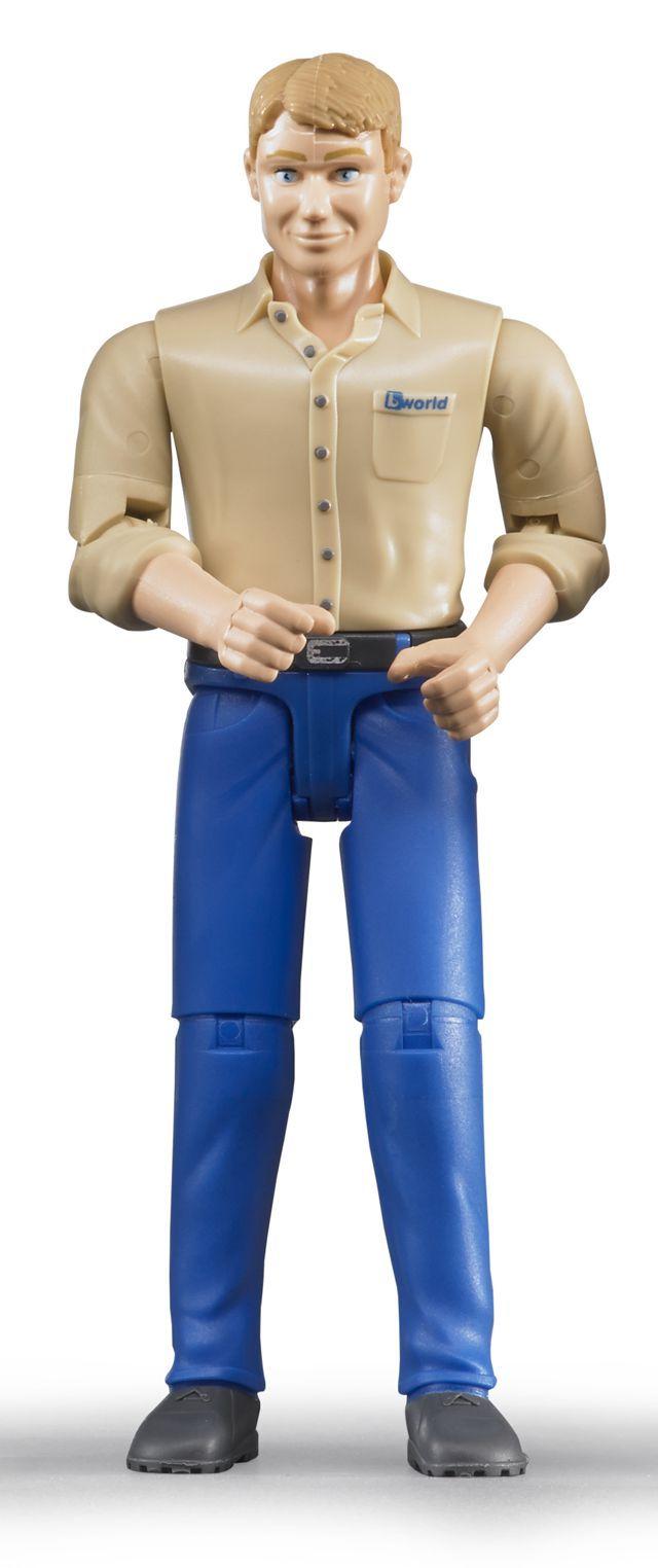 Bruder Figure - Man Light Skin Blue Jeans-Mountain Baby