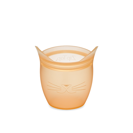 Zip Top Baby Snack Container - Orange Cat-Mountain Baby