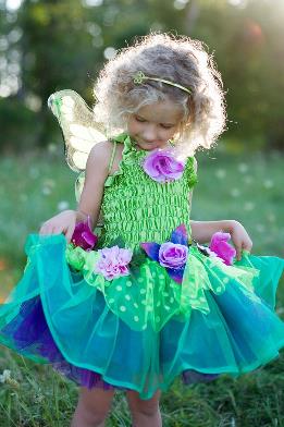 Great Pretenders Fairy Blooms Deluxe Green Dress With Wings