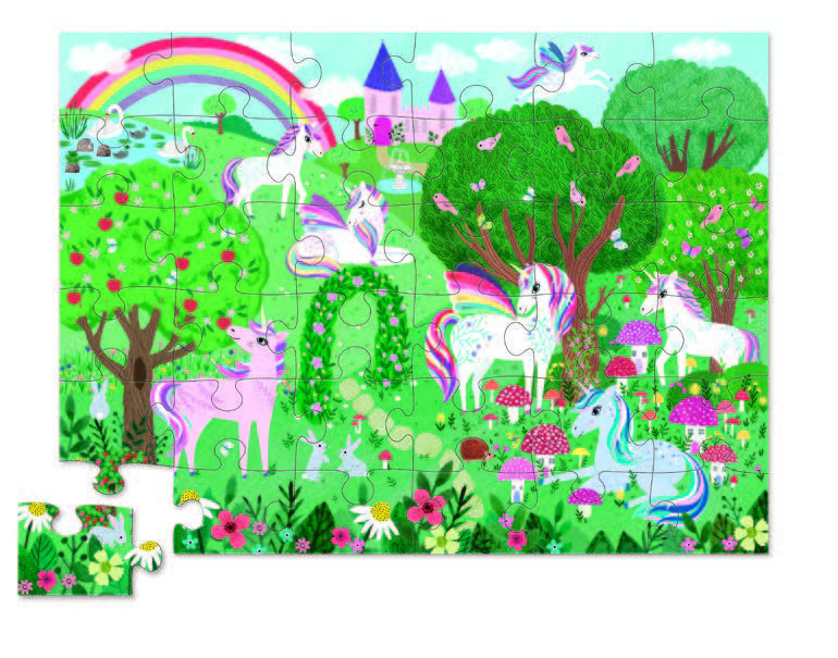 Crocodile Creek Puzzle - 36pc Floor - Unicorn Dreams-Mountain Baby