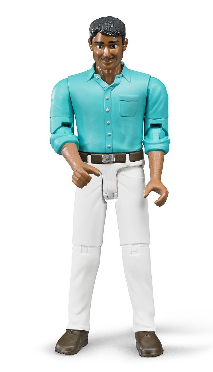 Bruder Figure - Man Medium Skin White Jeans-Mountain Baby