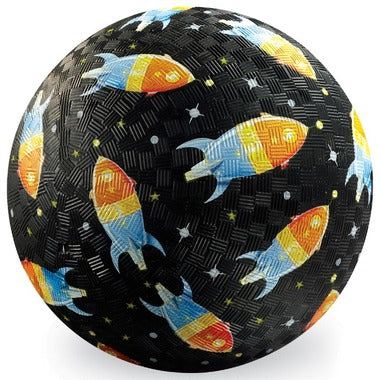Crocodile Creek Rubber Playground Ball - Rockets-Mountain Baby