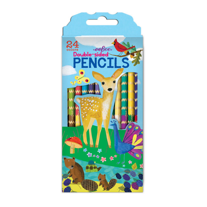 Eeboo Double Sided Pencils - Life On Earth-Mountain Baby