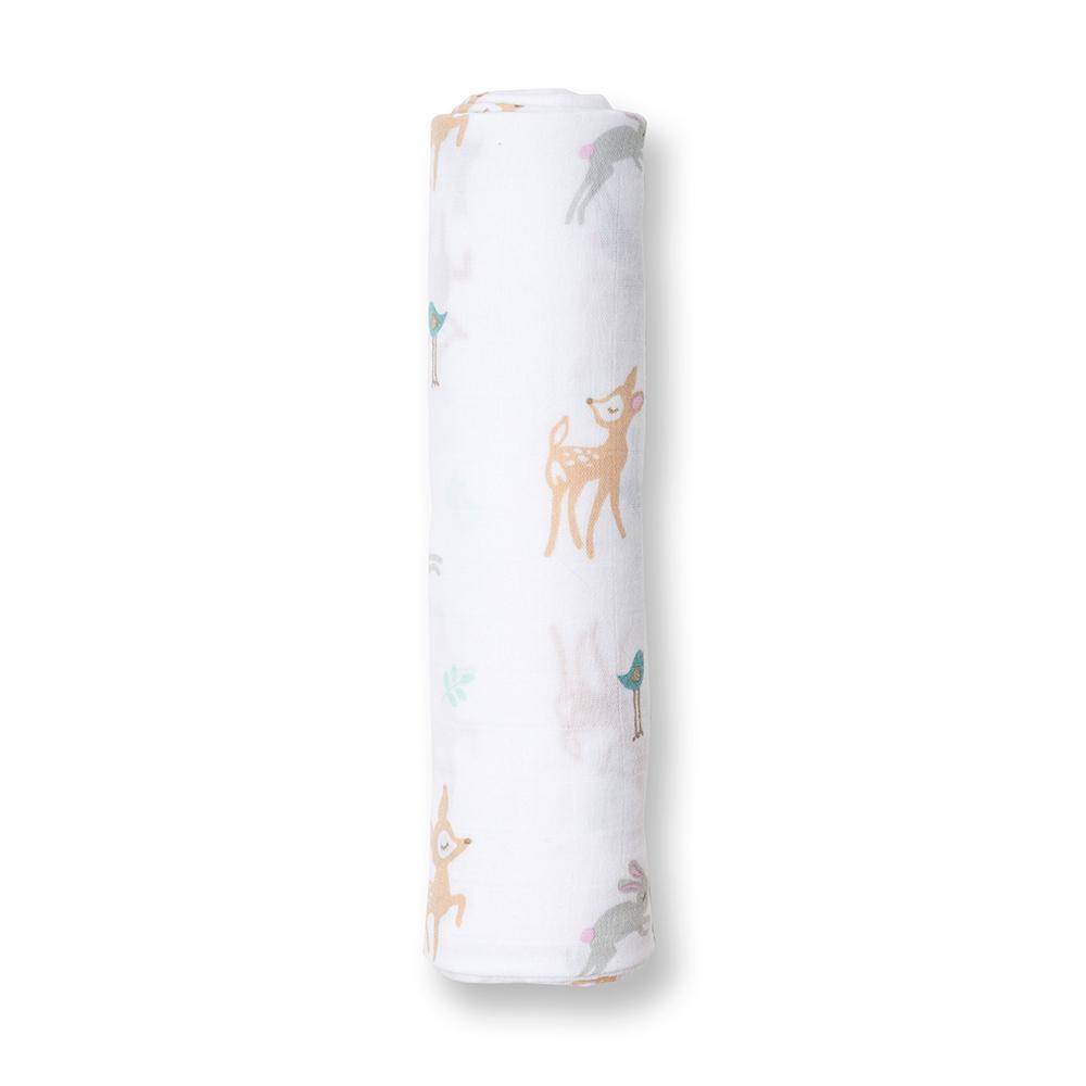 Lulujo Cotton Muslin Swaddling Blanket - Little Fawn-Mountain Baby