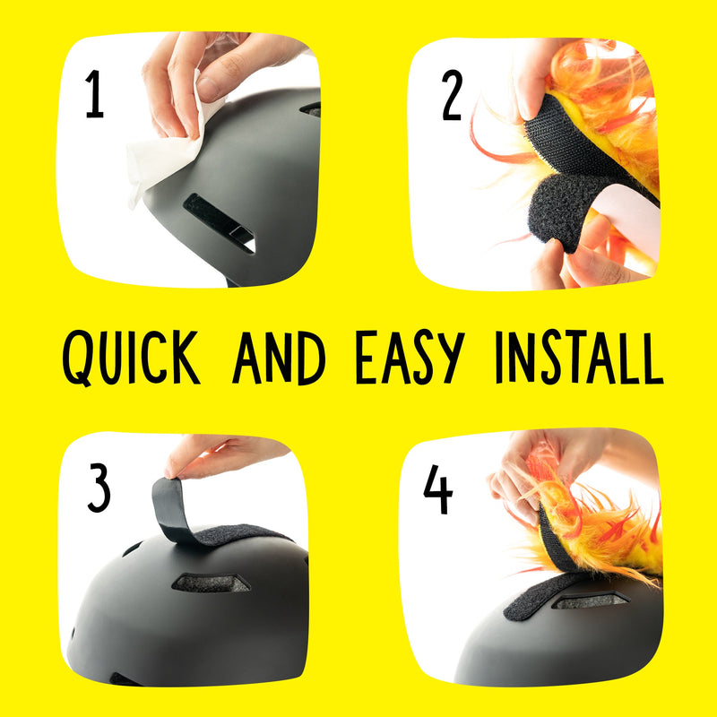 Parawild Helmet Accessories - Yacu The Iguana Mohawk - Flame-Mountain Baby