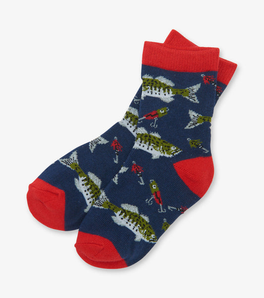 Little Blue House Kids Crew Sock - Gone Fishin'-Mountain Baby