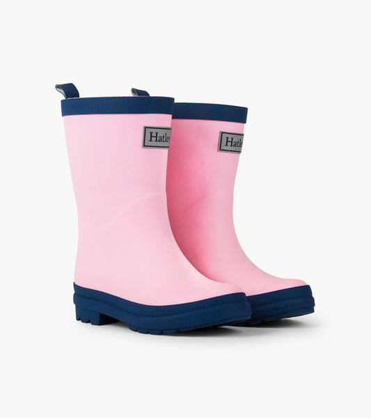 Hatley Rain Boots - Matte Pink & Navy-Mountain Baby