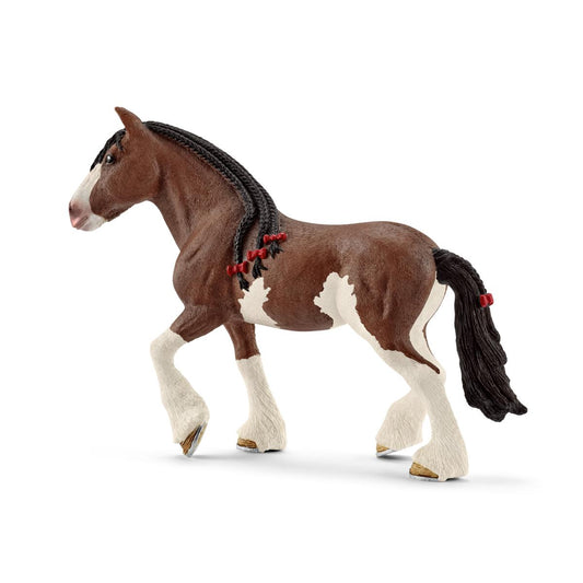 Schleich Animal Figurine - Horses - Clydesdale Mare-Mountain Baby