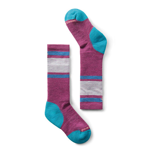 SmartWool Wintersport Sock - Stripe - Meadow Mauve-Mountain Baby