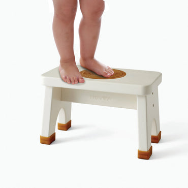 Hevea Rubberwood Stool - Marshmallow White-Mountain Baby