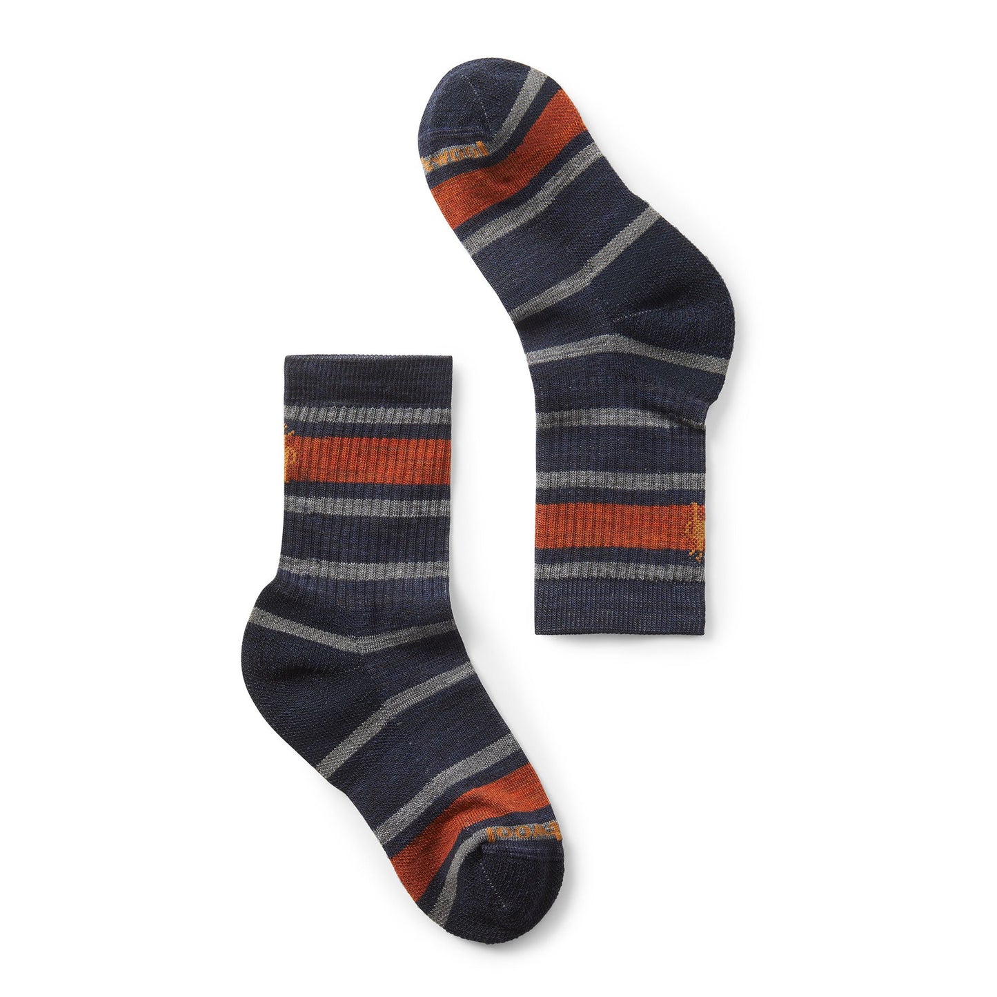 SmartWool Light Hiking Socks - Crew Striped - Deep Navy-Mountain Baby