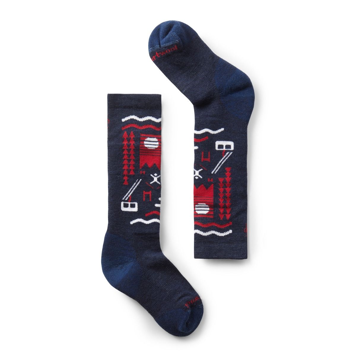 SmartWool Wintersport Sock - Ski Day - Deep Navy-Mountain Baby