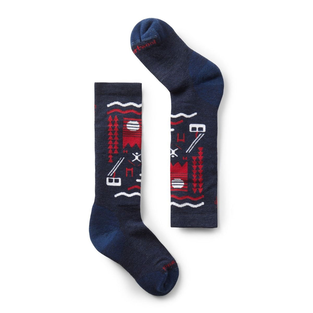 SmartWool Wintersport Sock - Ski Day - Deep Navy-Mountain Baby