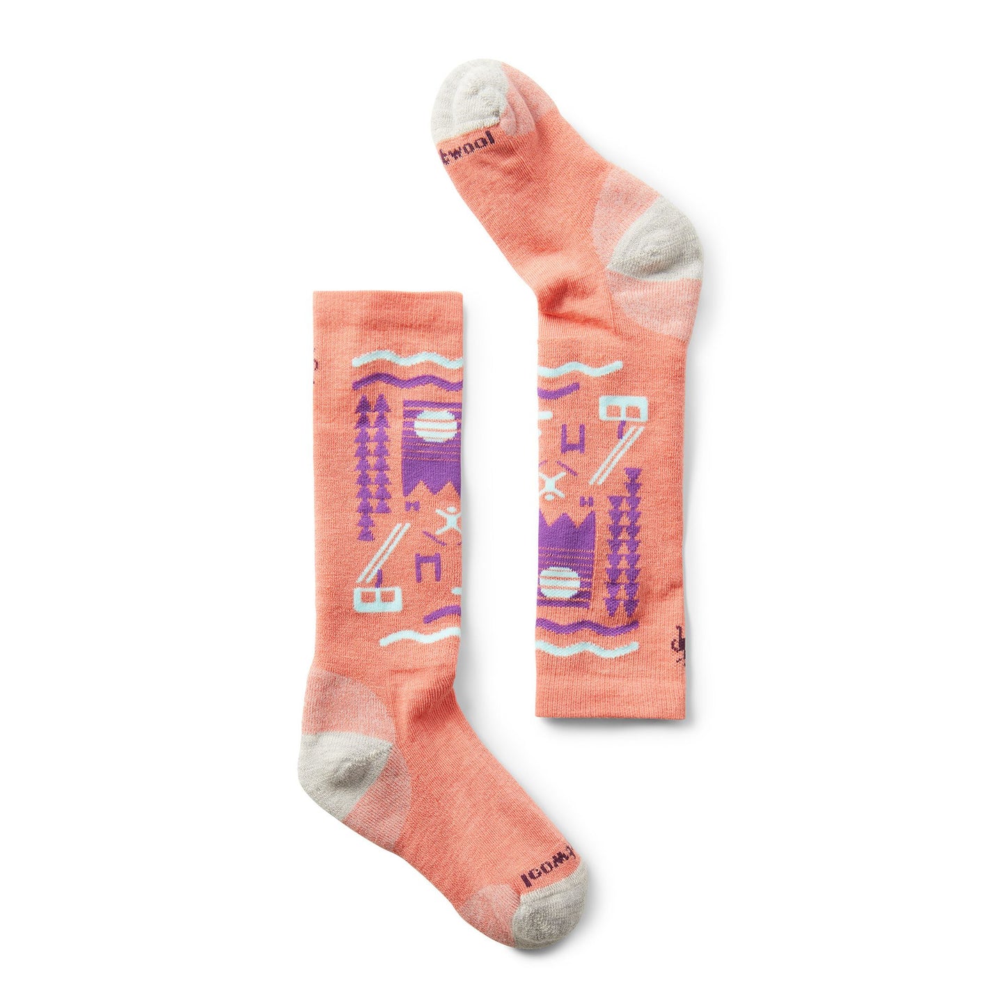 SmartWool Wintersport Sock - Ski Day - Wild Salmon-Mountain Baby