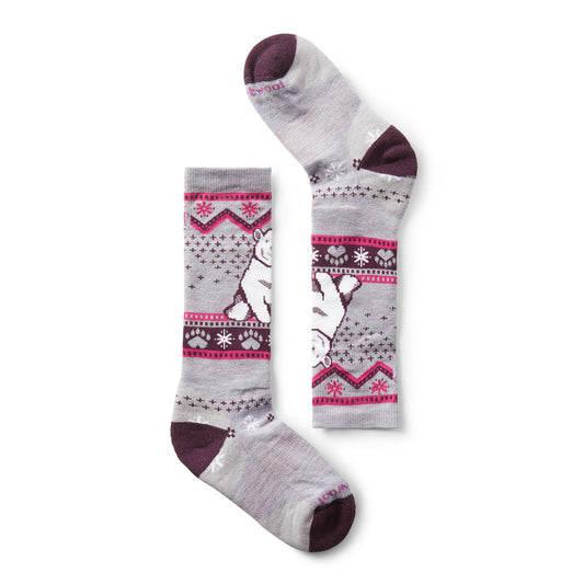 SmartWool Winter Socks - Bear Pattern - Purple Eclipse-Mountain Baby