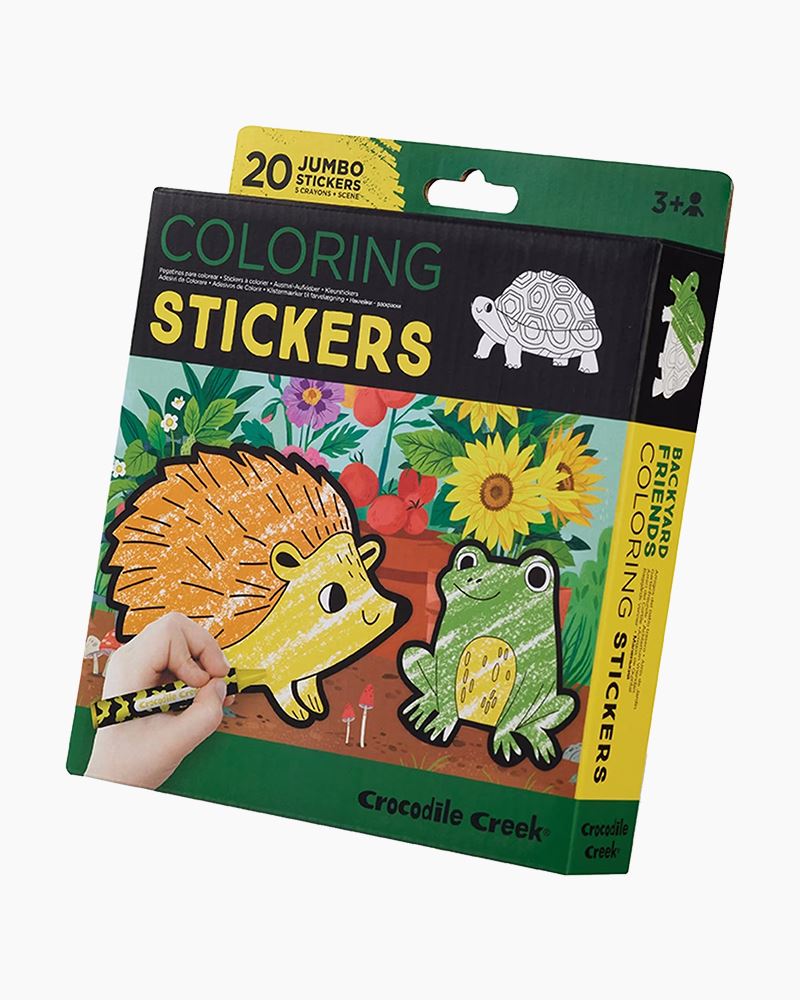 Crocodile Creek Colouring Stickers - Backyard Friends-Mountain Baby