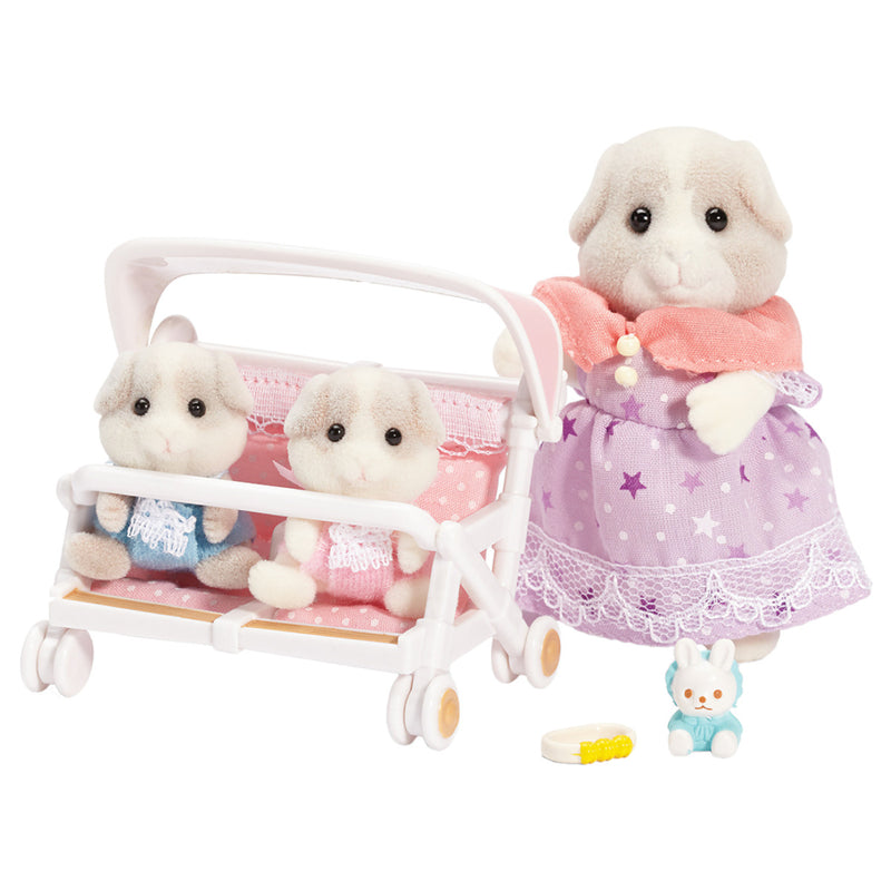 Calico Critters - Patty & Paden's Double Stroller Set-Mountain Baby