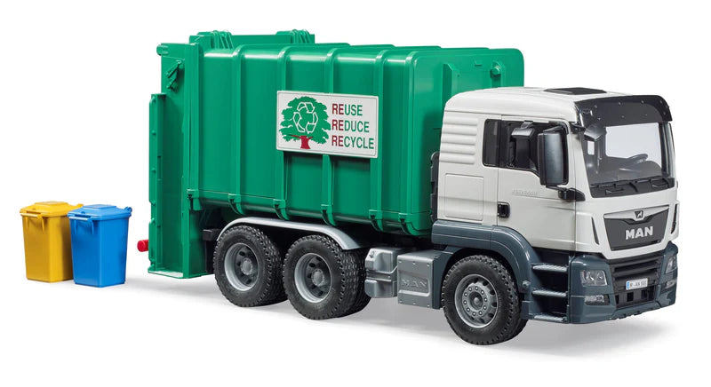 Bruder MAN TGS Rear Loading Garbage Truck-Mountain Baby