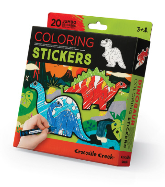 Crocodile Creek Colouring Stickers - Dinosaur-Mountain Baby