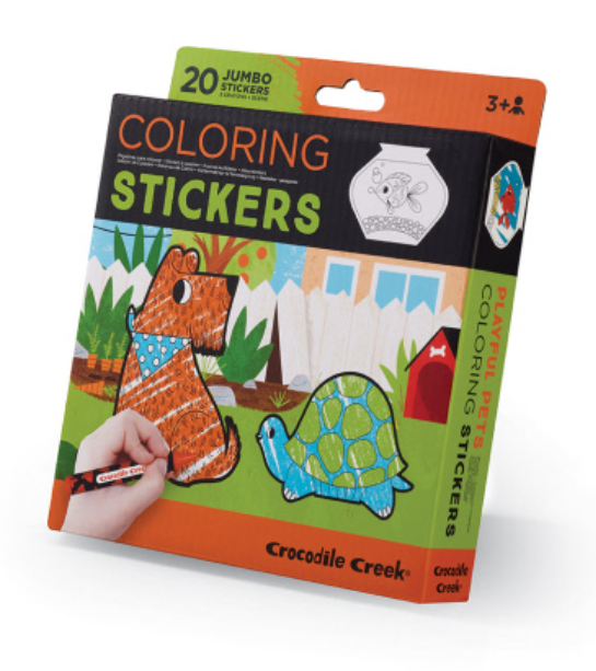Crocodile Creek Colouring Stickers - Playful Pets-Mountain Baby