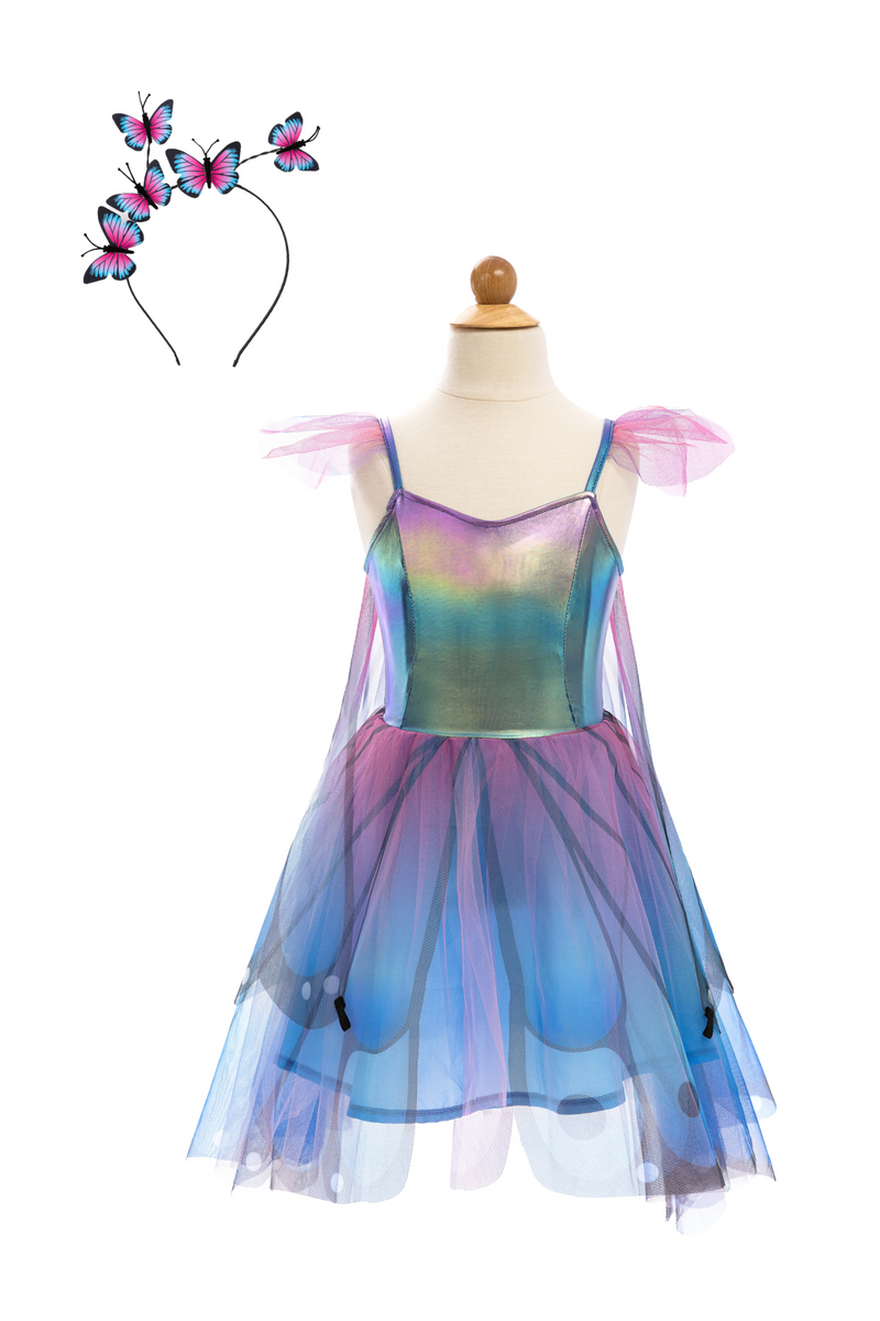 Great Pretenders Costumes - Blue Butterfly Twirl Dress with Wings & Headband-Mountain Baby