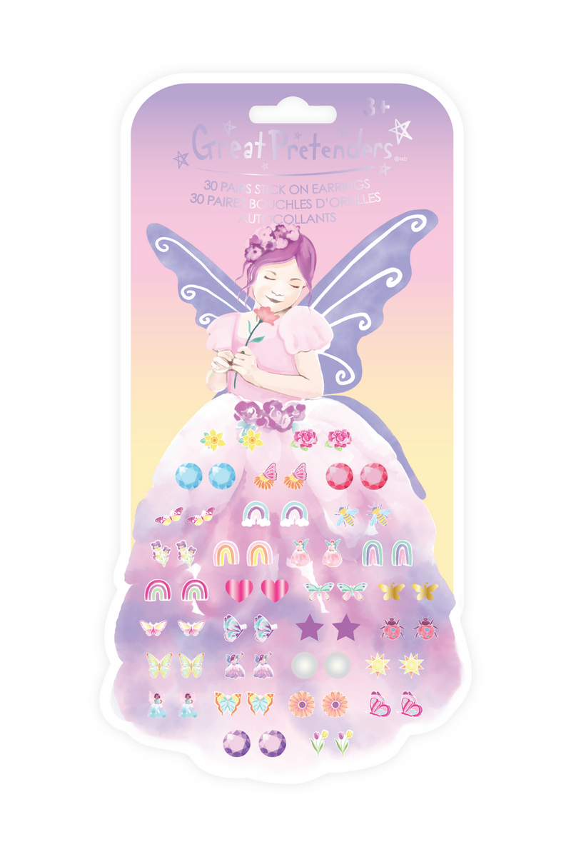 Great Pretenders Jewelry - Butterfly Fairy Triana Stick On Earring Sheet-Mountain Baby