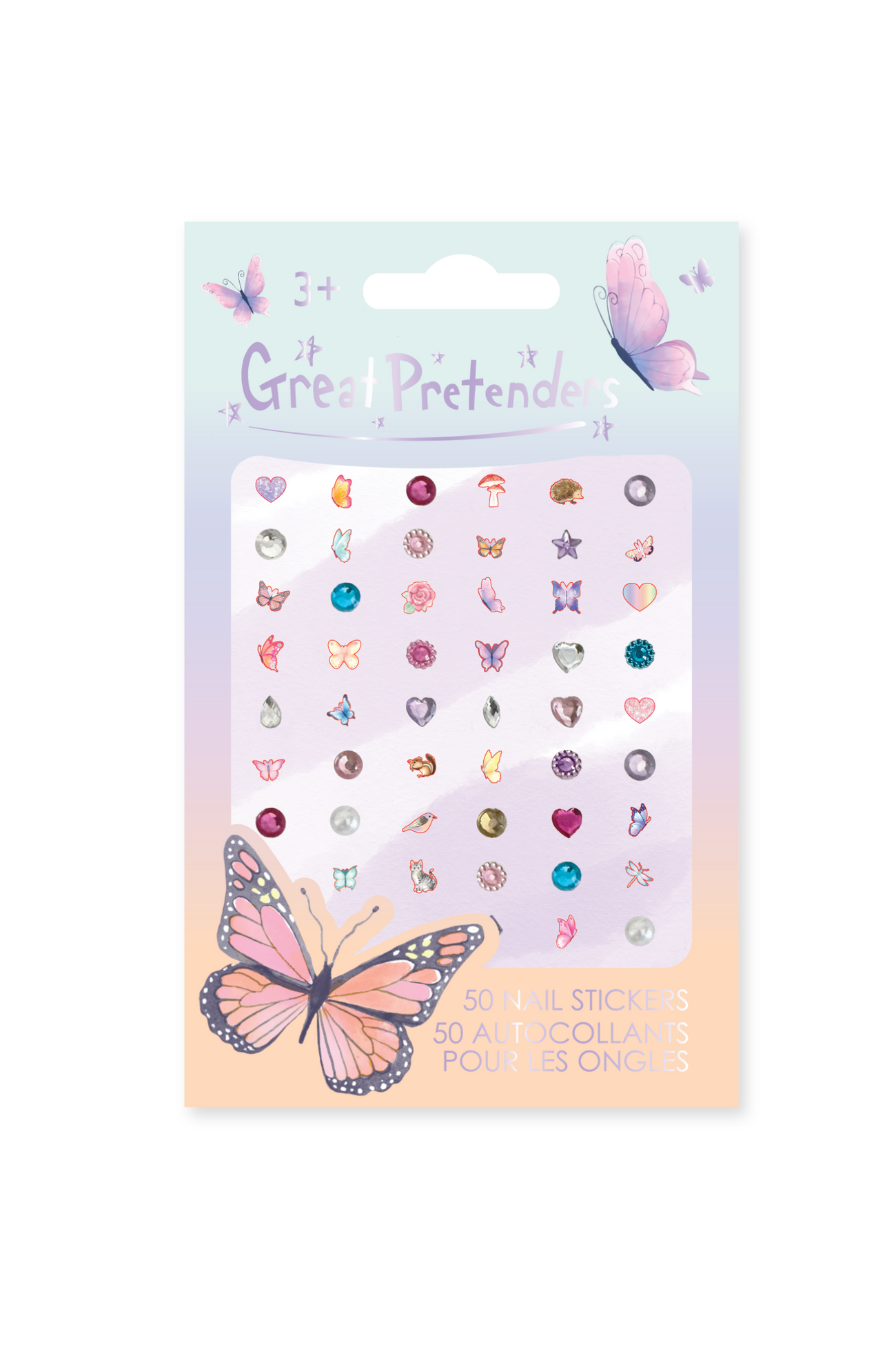 Great Pretenders Jewelry - Butterfly Nail Sticker Sheet-Mountain Baby