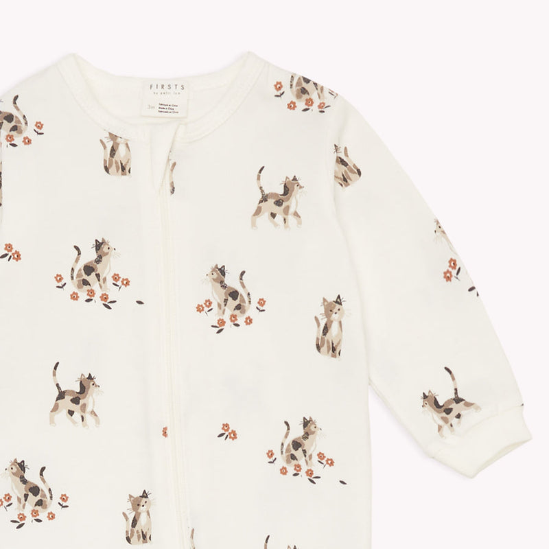 Petite Lem Zip Sleeper Kittens & Floral Mountain Baby