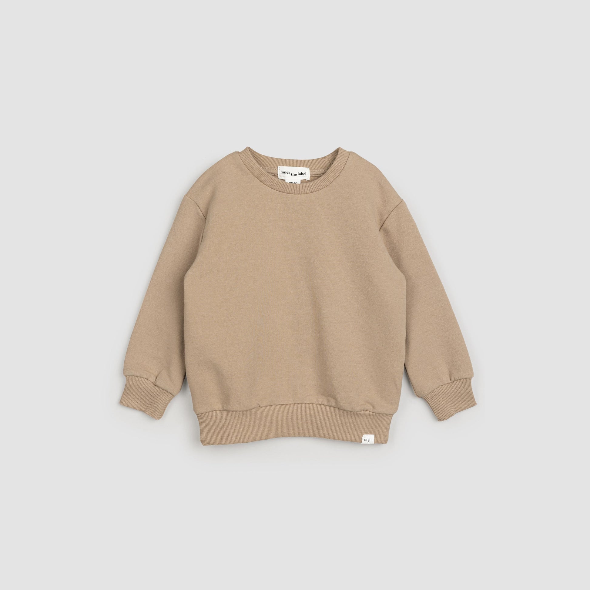 Miles Baby Sweatshirt - Latte Sand-Mountain Baby
