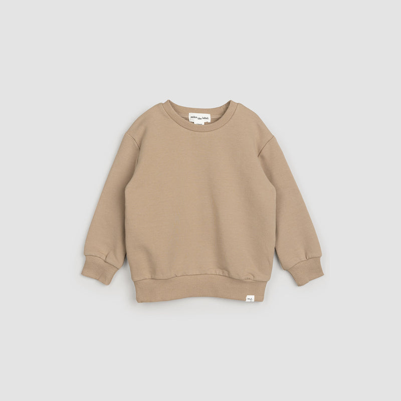 Miles Baby Sweatshirt - Latte Sand-Mountain Baby