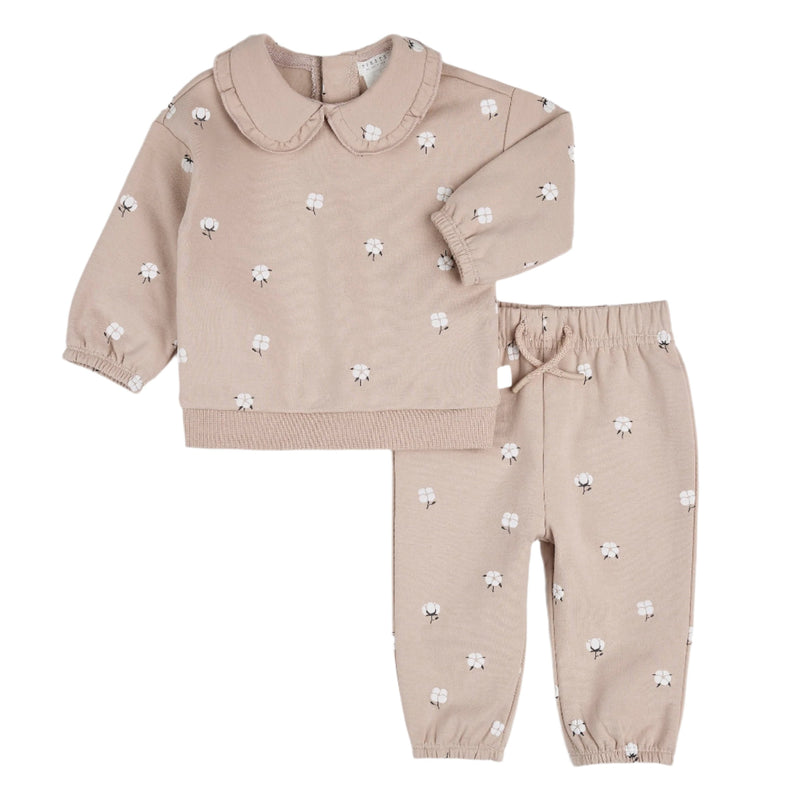 Petit Lem Newborn 2 Pc Set - Cotton Flower Fleece-Mountain Baby