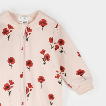 Petit Lem Footed Sleeper - Poppy-Mountain Baby