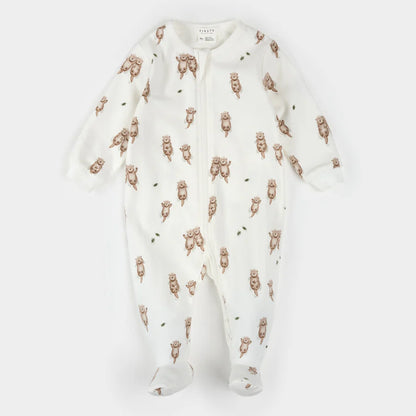 Petit Lem Footed Sleeper - Otters-Mountain Baby