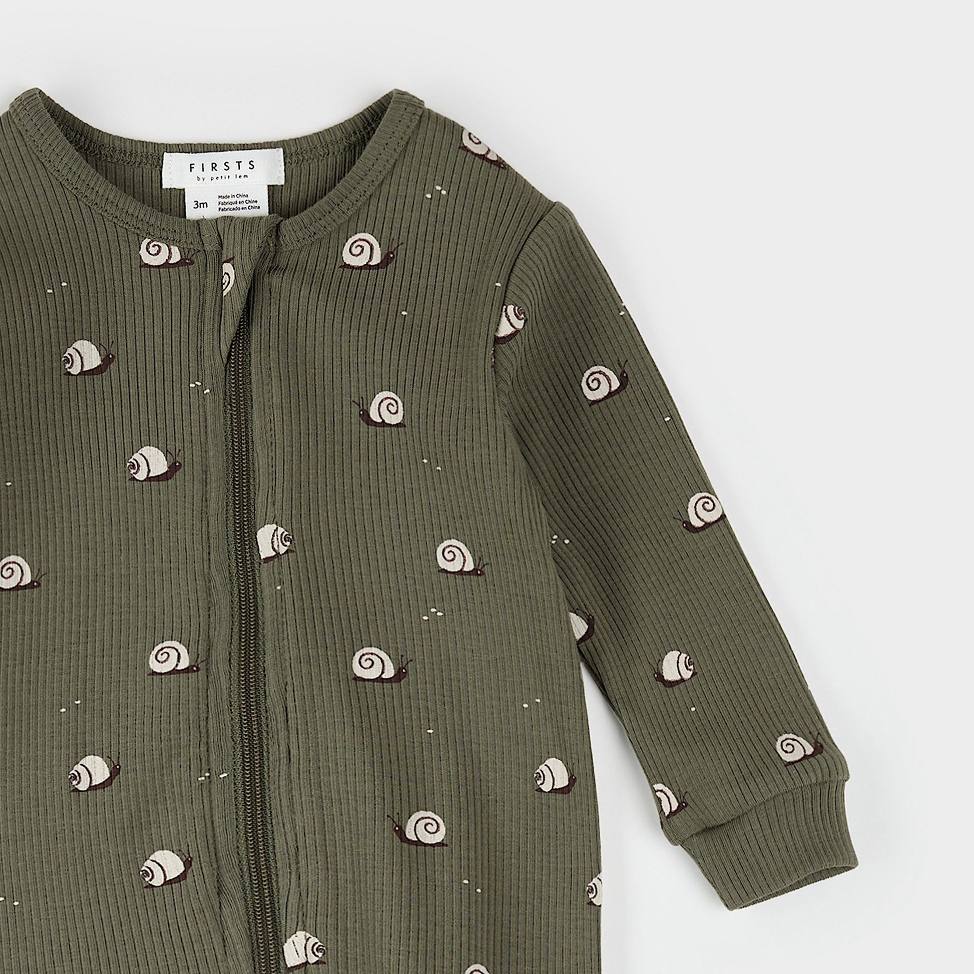 Petit Lem Footed Sleeper -Snails-Mountain Baby