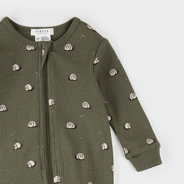 Petit Lem Footed Sleeper -Snails-Mountain Baby