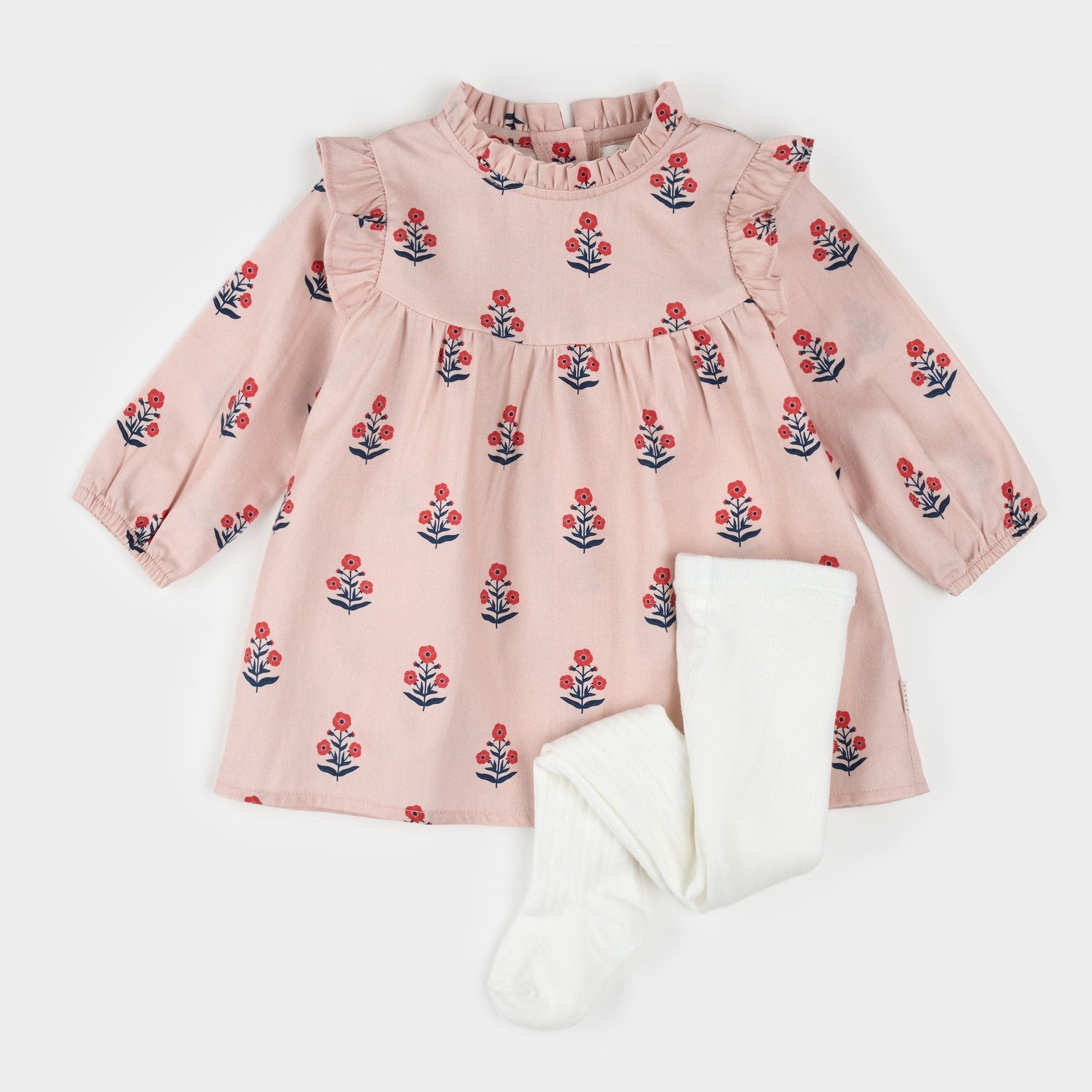 Petit Lem Dress Set - Poppy Print-Mountain Baby