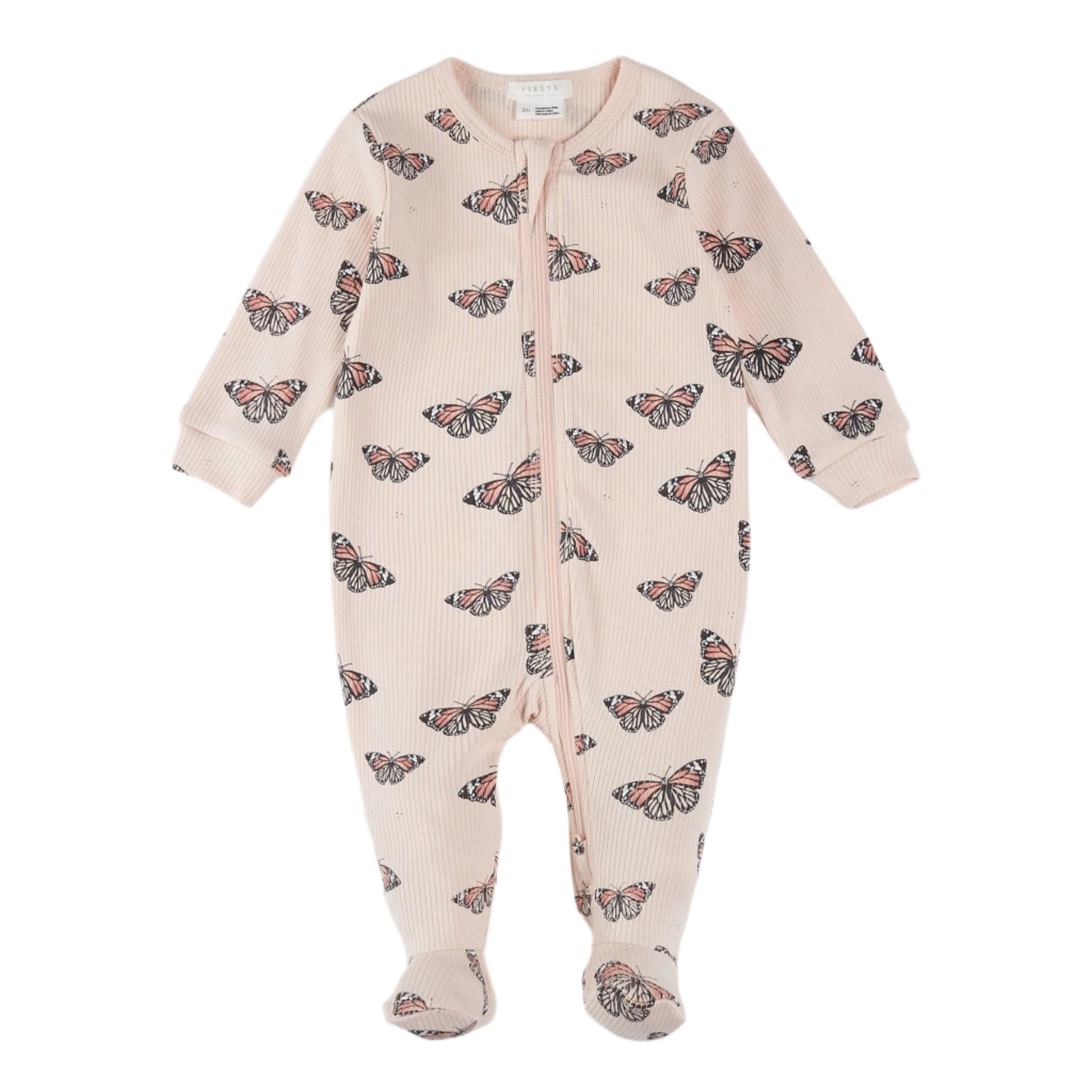 Petit Lem Ribbed Zip Sleeper - Monarch-Mountain Baby