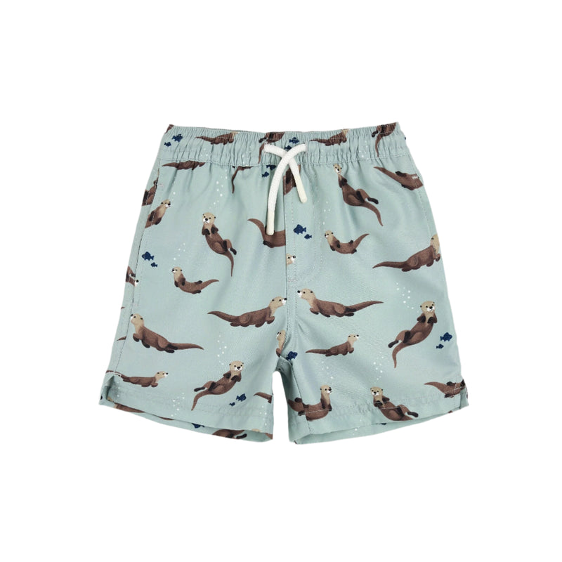 Petit Lem Swim Trunk - Otter Blue-Mountain Baby