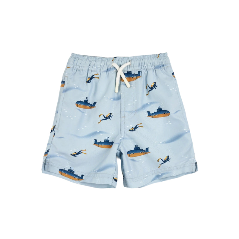 Petit Lem Swim Trunk - Submarine Blue-Mountain Baby