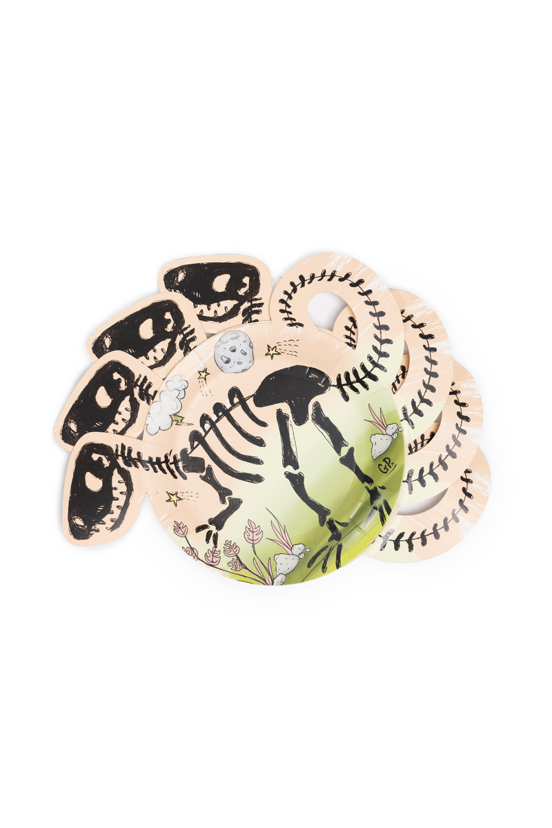 Great Pretenders Party Supplies - Paper Plates 8pk - Dino Party - Small-Mountain Baby