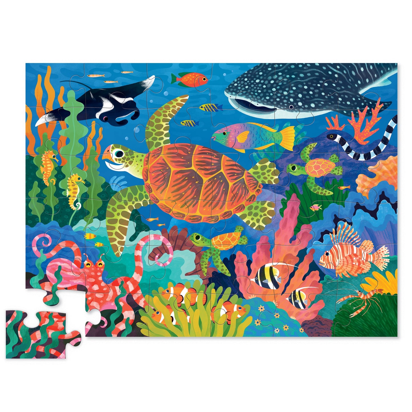 Crocodile Creek Puzzle - 36pc Foil - Sea Turtles-Mountain Baby