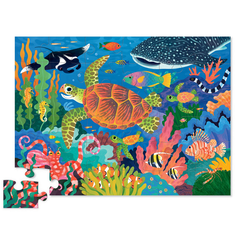 Crocodile Creek Puzzle - 36pc Foil - Sea Turtles-Mountain Baby