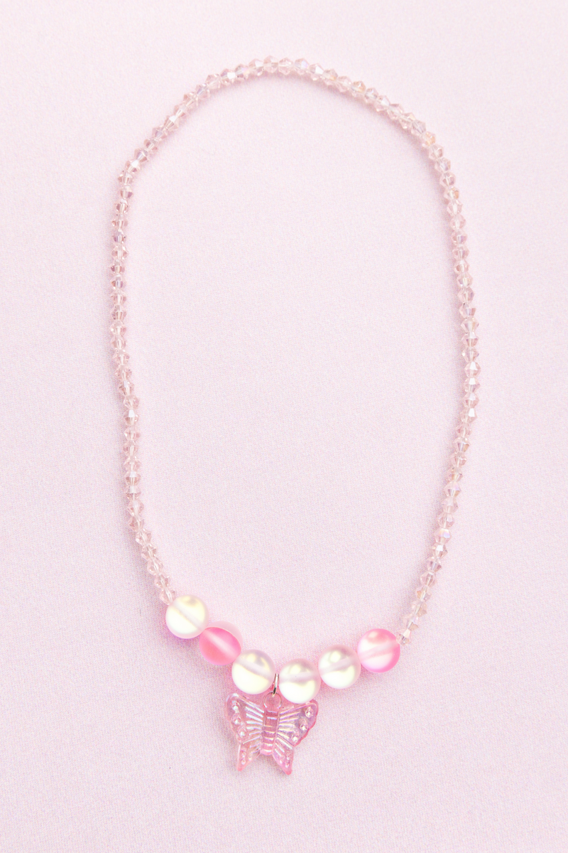 Great Pretenders Jewelry - Holo Pink Crystal Necklace-Mountain Baby