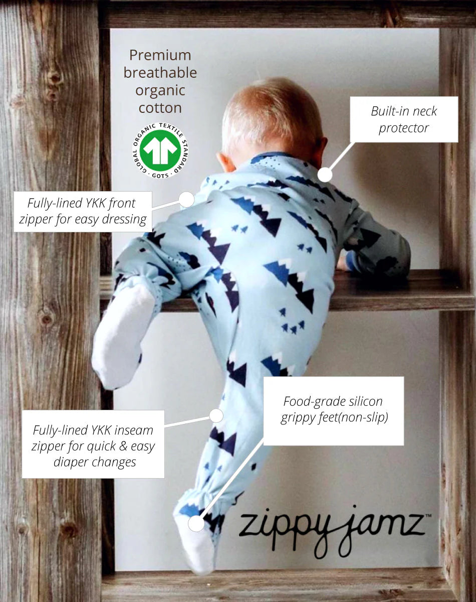 ZippyJamz Footed Coverall - Little Adventurer-Mountain Baby