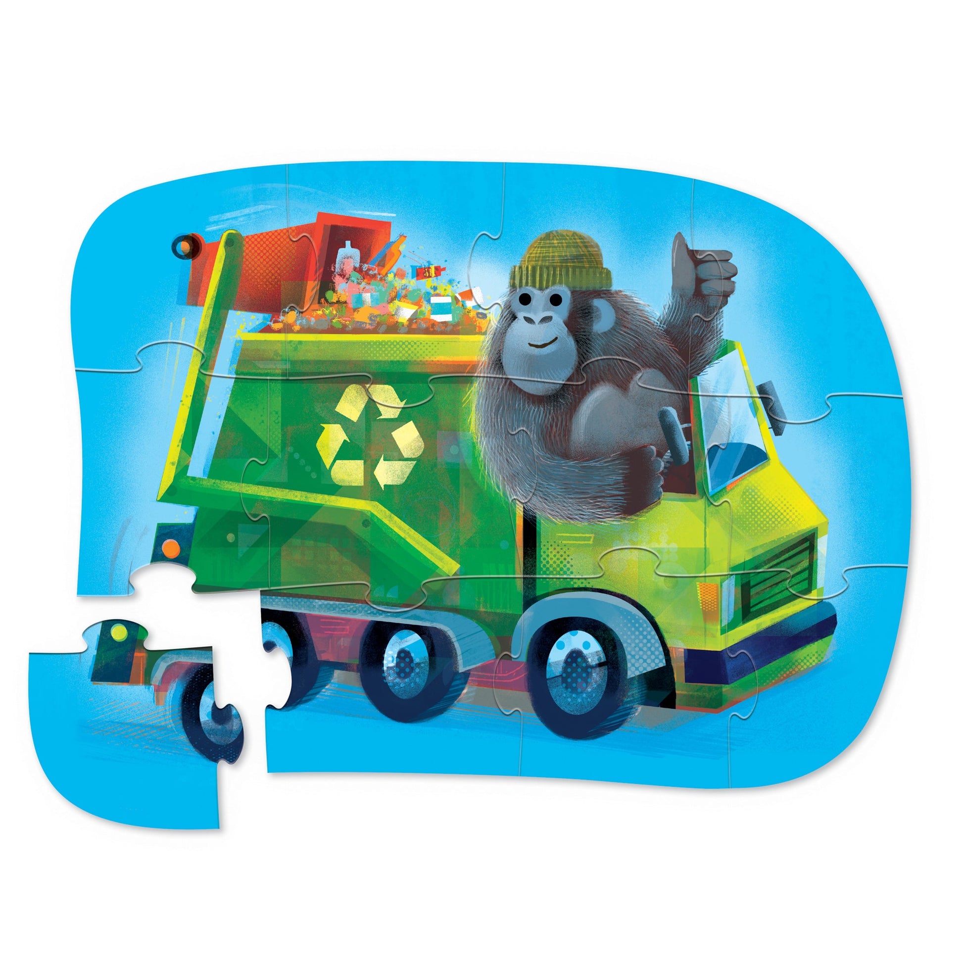 Crocodile Creek Puzzle - Mini 12pc - Go Gorilla-Mountain Baby